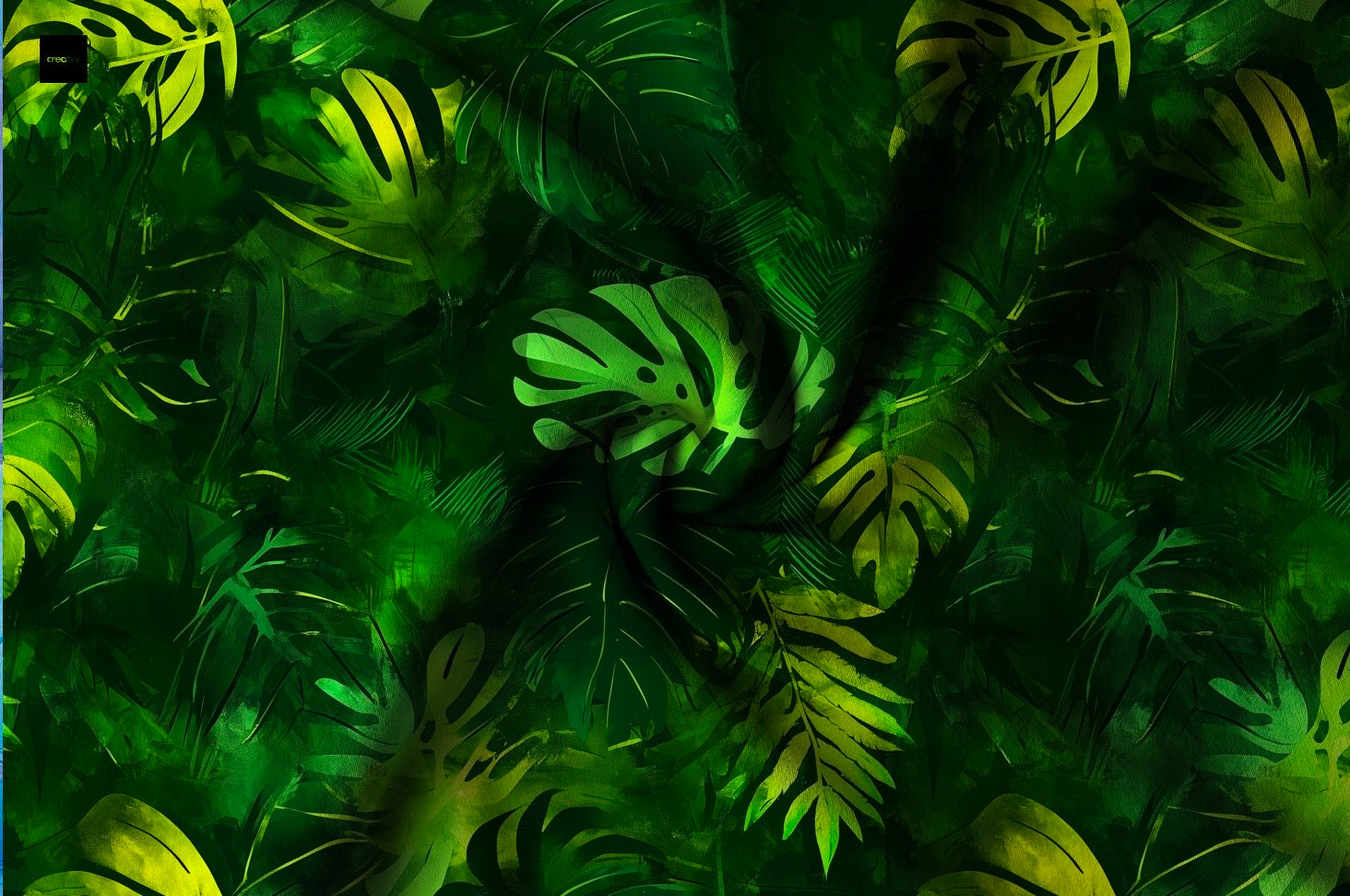 Grüner Mondtera Aktuellevorbestellung Stoff